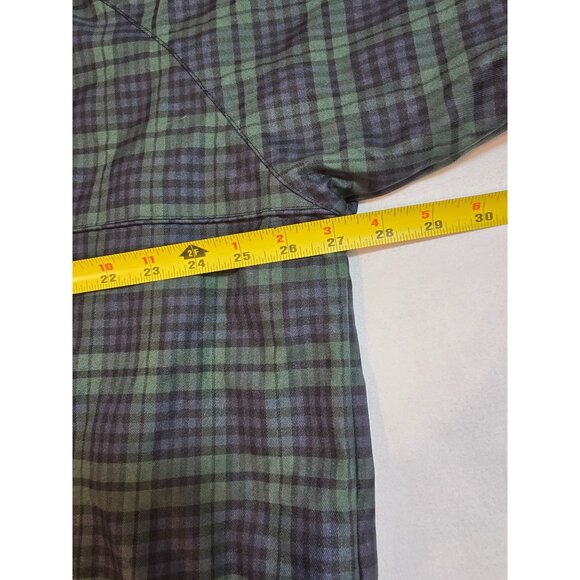 Izod Mens Green & Blue Plaid Pullover Windbreaker Jacket Half-Zip Casual Size XL - Picture 9 of 15